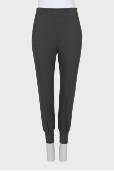 Gray elasticated trousers