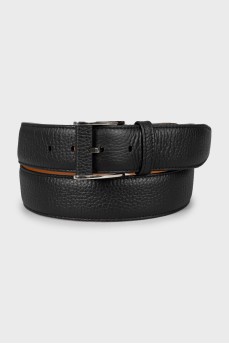 Men's leather belt with tag