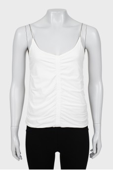 White tank with draping