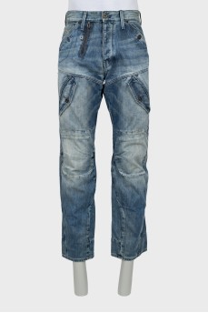 Men's blue jeans relaxed fit