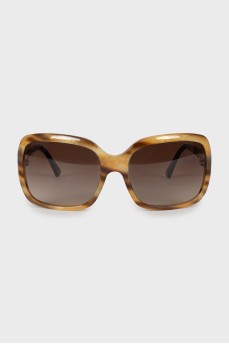 Printed rectangular sunglasses