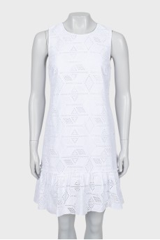 A-line dress with perforations