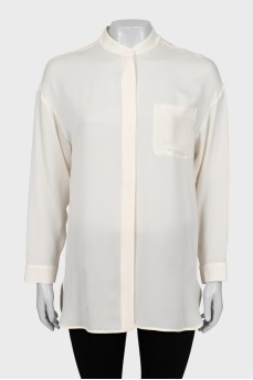 Oversized silk blouse