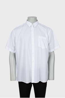 Men's white short sleeve shirt