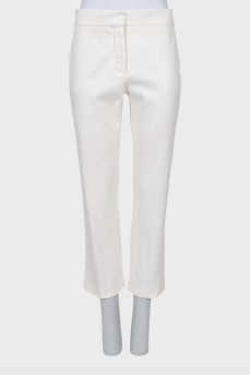 White slim fit trousers
