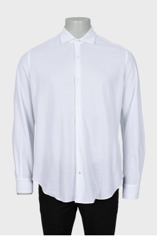 Men's white button-down shirt