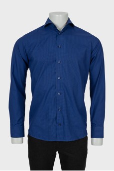 Men's blue checkered shirt