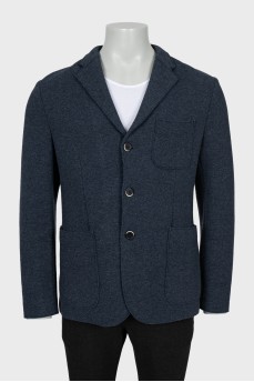 Men's blue knitted jacket