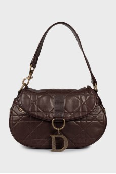 Brown quilted bag