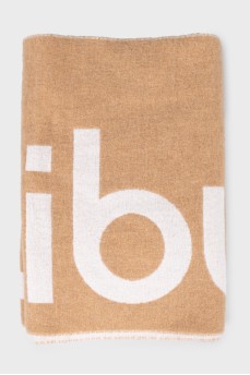 Reversible scarf with brand logo