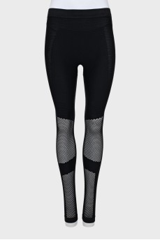 Black leggings with mesh