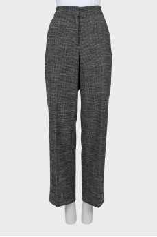 Gray trousers with small print