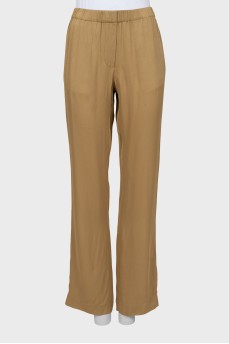 Straight-fit trousers with elastic