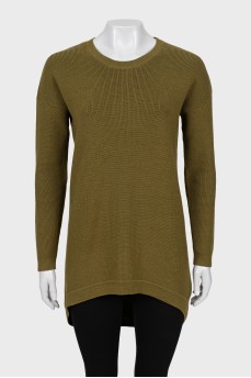 Wool sweater long at the back