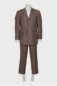Men's dark brown suit