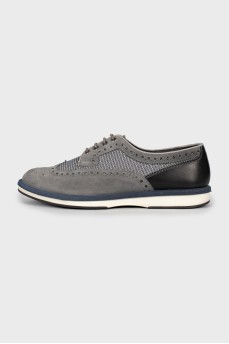 Men's brogues with mesh inserts