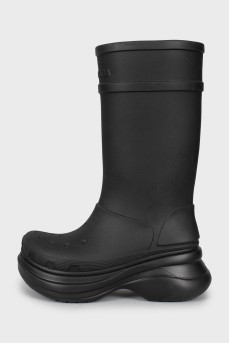 Rubber black boots