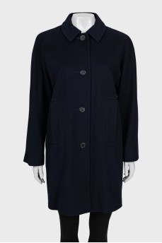 Blue cashmere coat