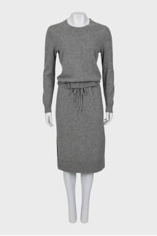 Fitted wool and cashmere dress