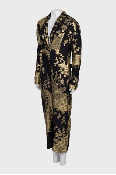 Jumpsuit with gold print