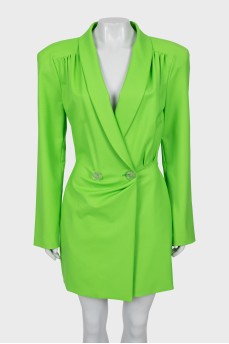 Light green dress with accent shoulders