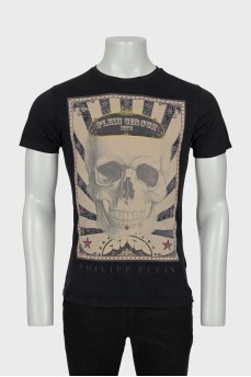 Men's T-shirt with skull print