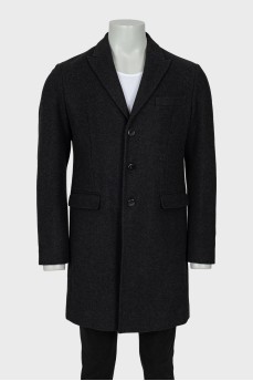 Men's gray straight coat