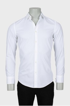 Men's white fitted shirt