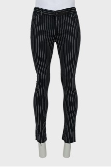 Men's jeans with white stripes