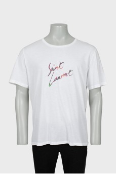 Men's loose T-shirt with brand logo