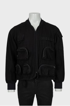 Men's denim jacket with pockets
