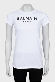 White T-shirt with text print