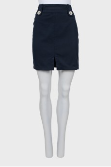 Mini skirt with slit