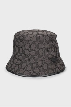Men's Panama hat in signature print
