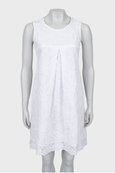 White sundress with embossed print
