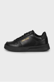 Leather sneakers with brand logo