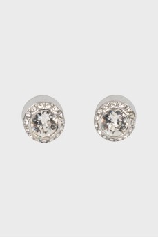 Stud earrings with crystals