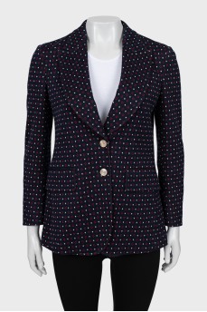 Fitted jacket in small print