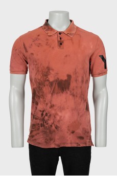 Men's straight-fit polo with print