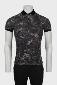 Men's polo shirt in military print