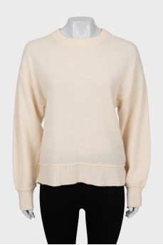 Oversized sweater in wool and cashmere