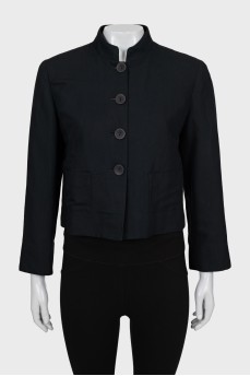 Cropped jacket with collar