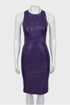 Purple leather dress