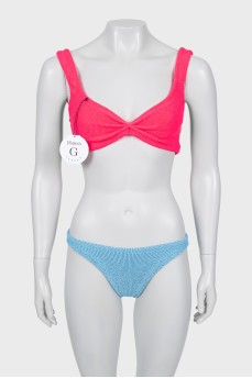 Mixed color swimsuit with tag