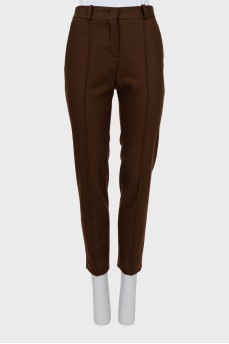 Cashmere trousers with sharpened creases