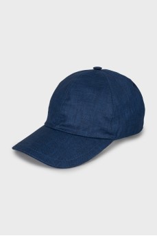 Men's cap made of linen and wool