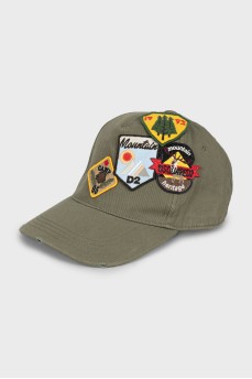 Men's cap with stripes