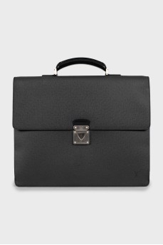 Men's briefcase with embossed logo