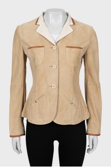 Fitted suede jacket