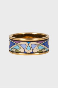 Gold ring with abstract design